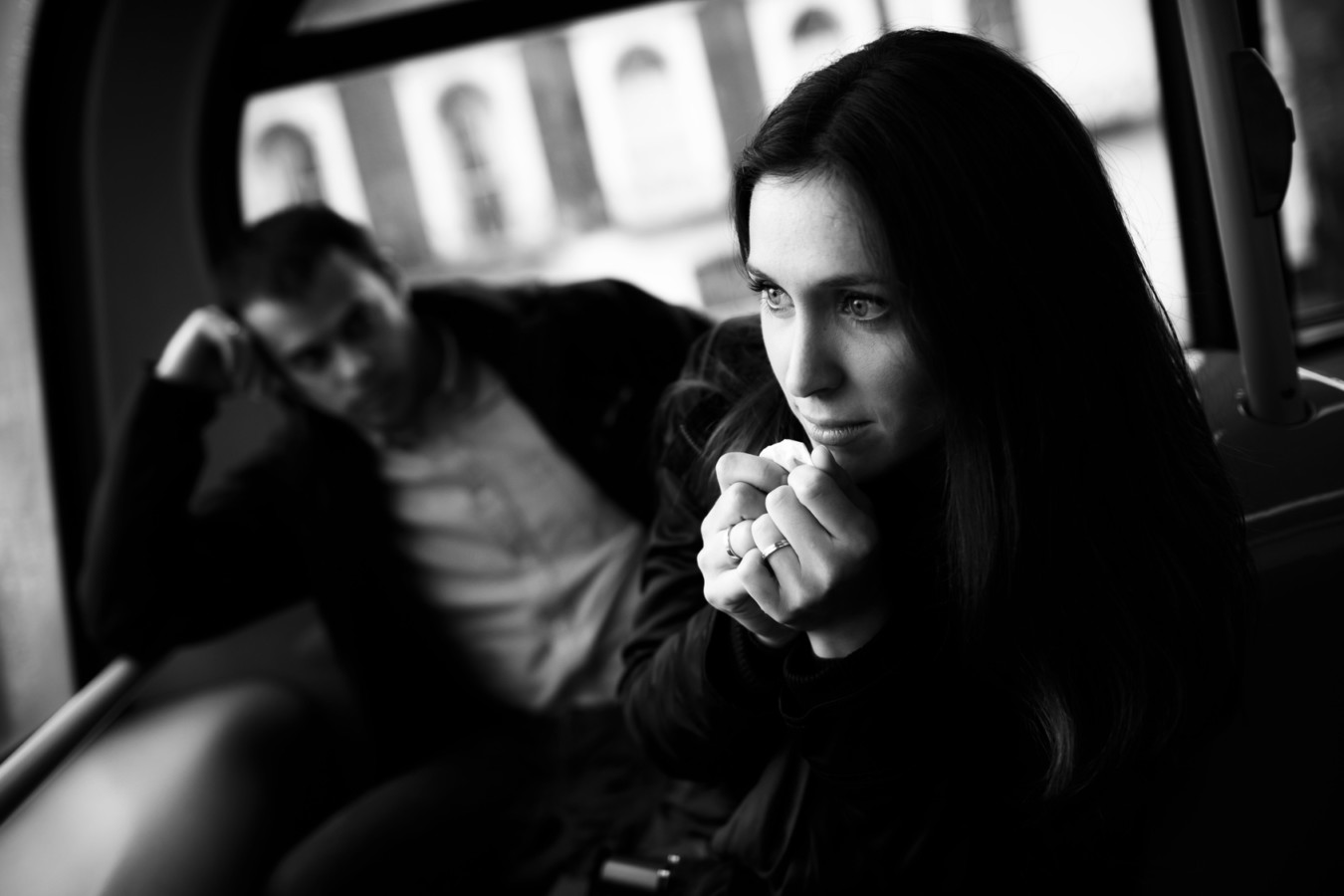 Unhappy couple