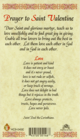 saint valentine 4 prayer